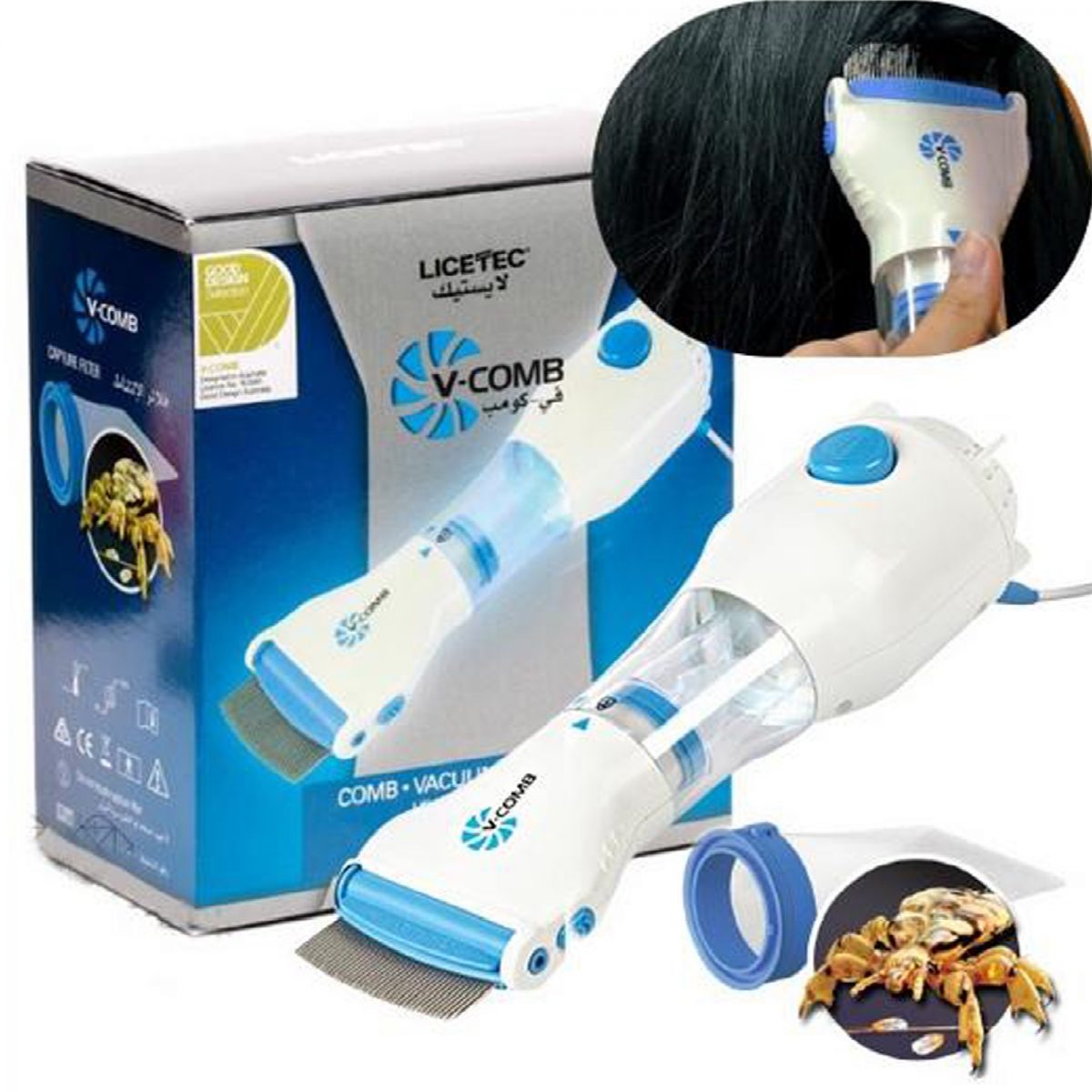 V-Comb Head Lice Removal Machine – 4 Filters