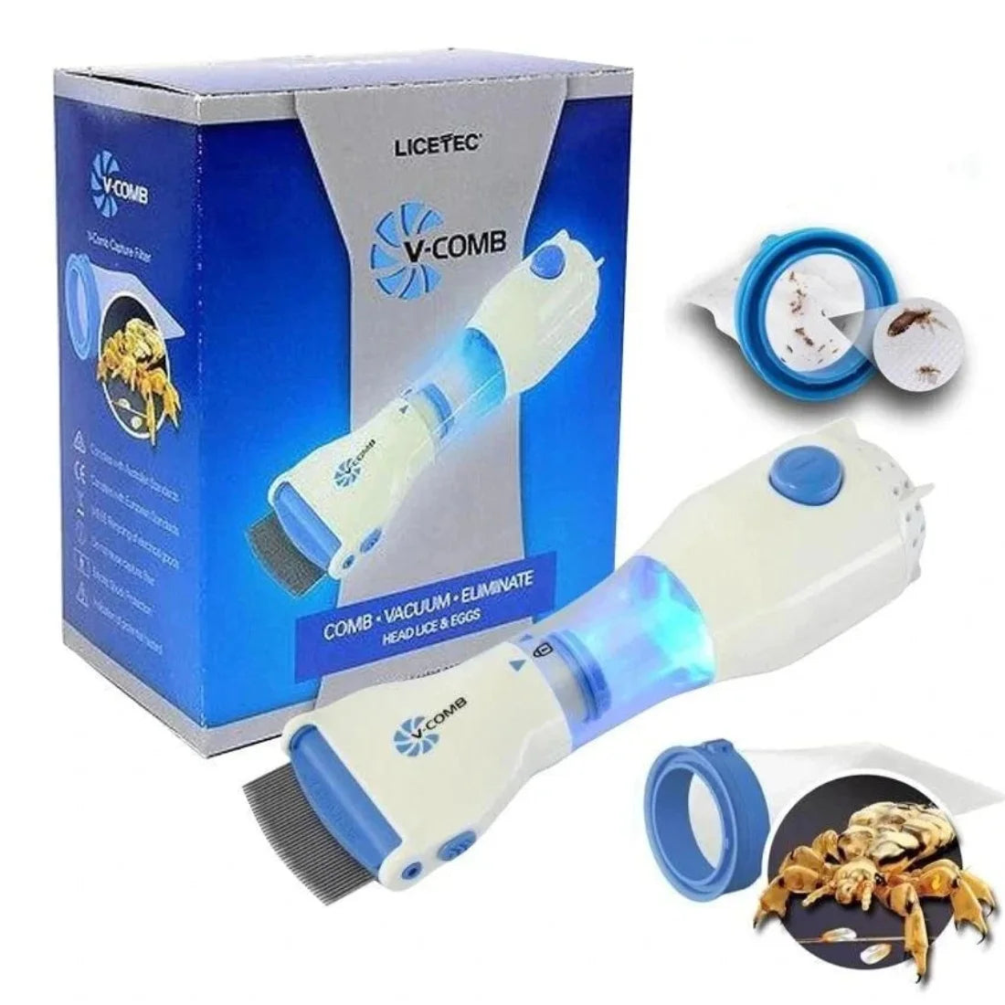 V-Comb Head Lice Removal Machine – 4 Filters