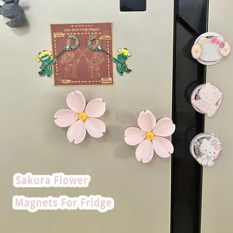 Flower-Shaped Magnetic Fridge Clips