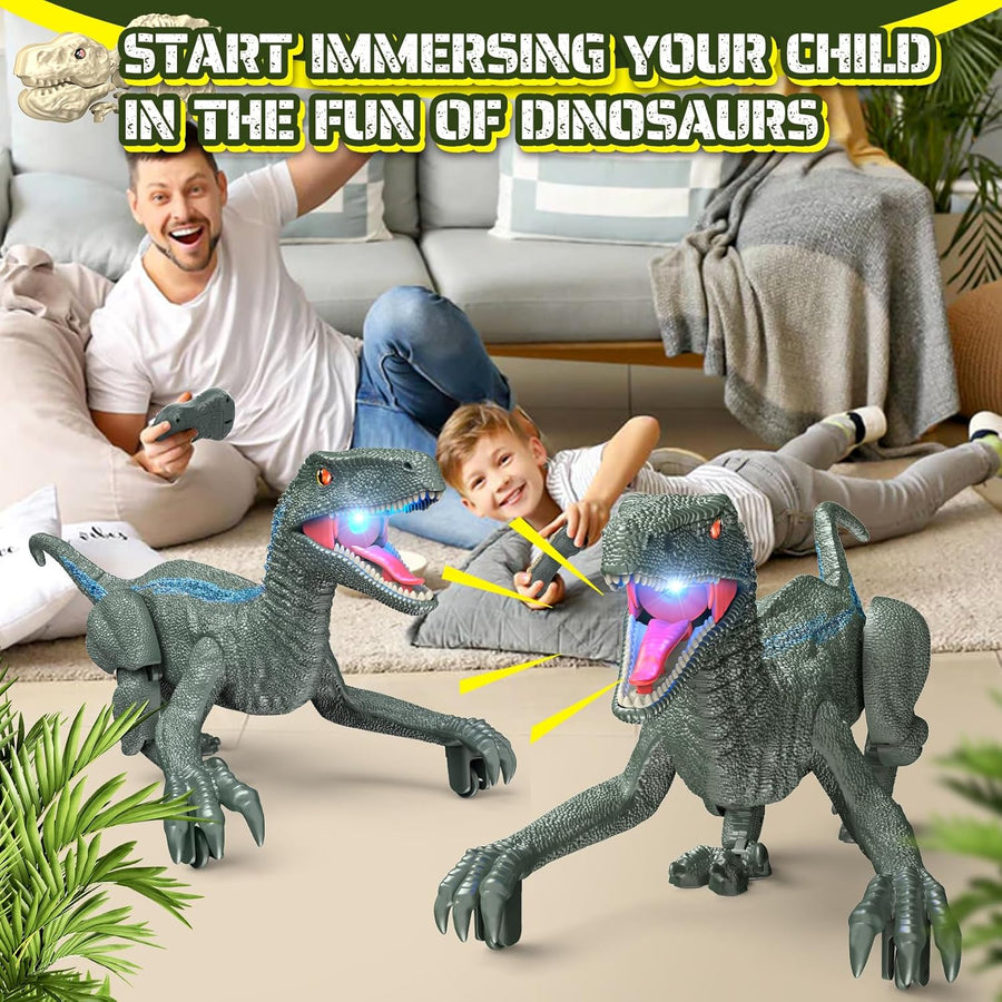 RC Walking Dinosaur Toy with Lights & Sounds