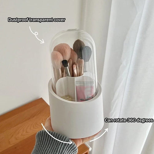 360° Rotating Makeup Brush Storage Box