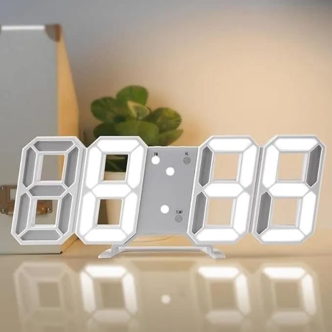 3D LED Digital Wall Clock