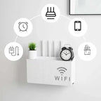 Wall-Mounted WiFi Router & Cable Organizer Shelf