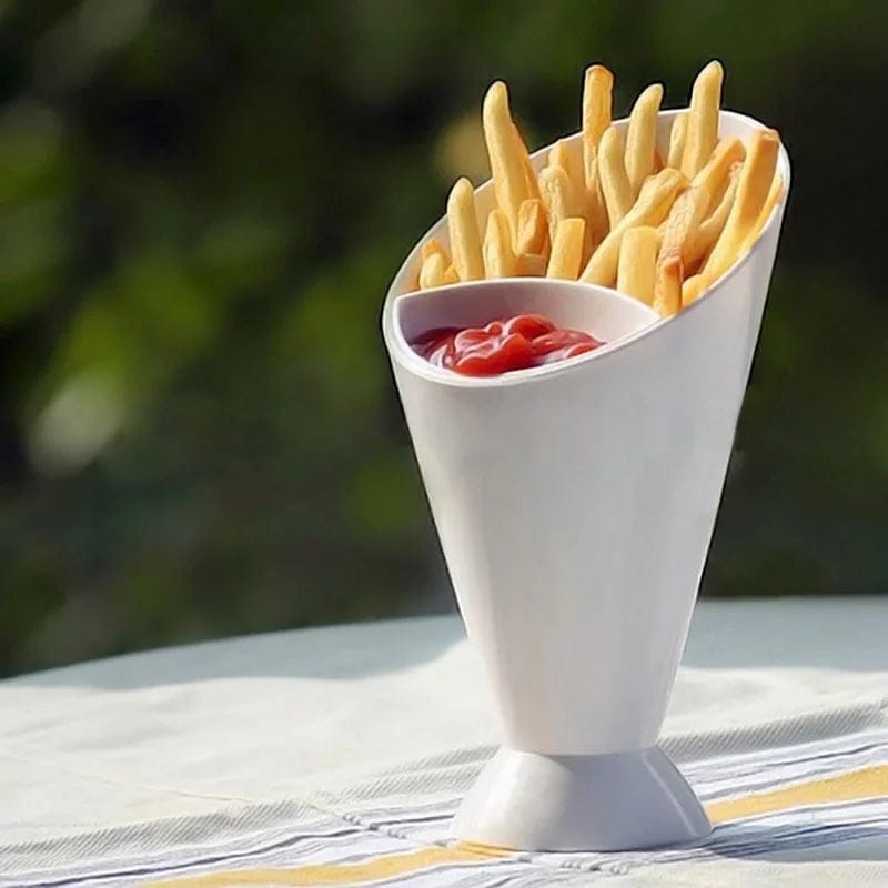 French Fry Cone &amp; Sauce Dip Holder
