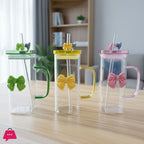 Bow Design Glass Cup