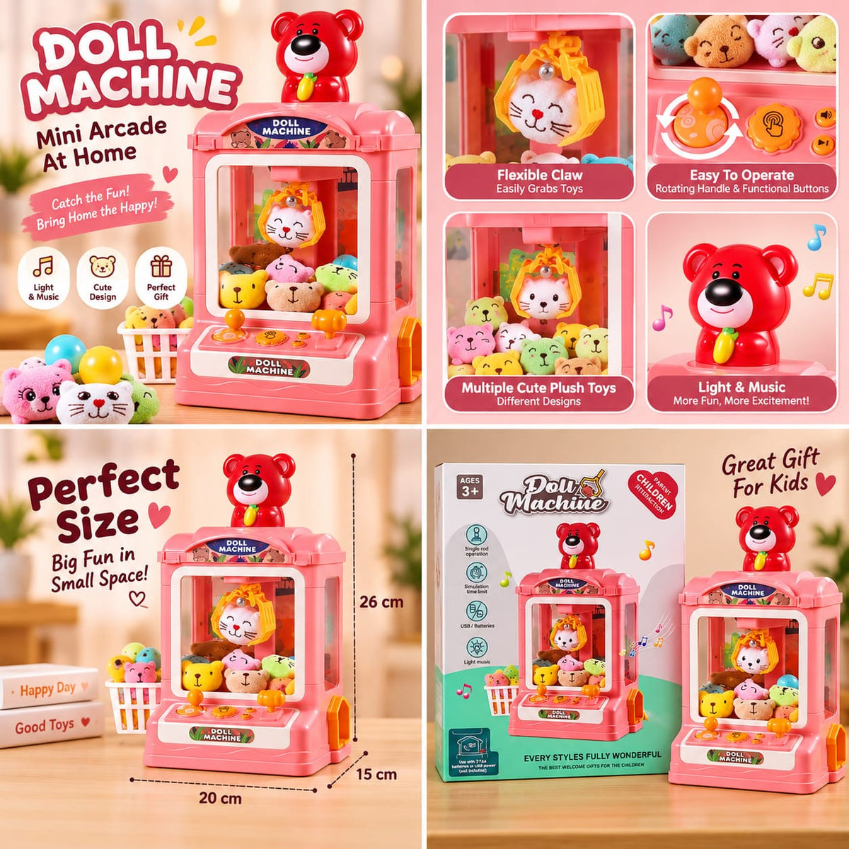 Kids Doll Claw Catcher Machine Toy