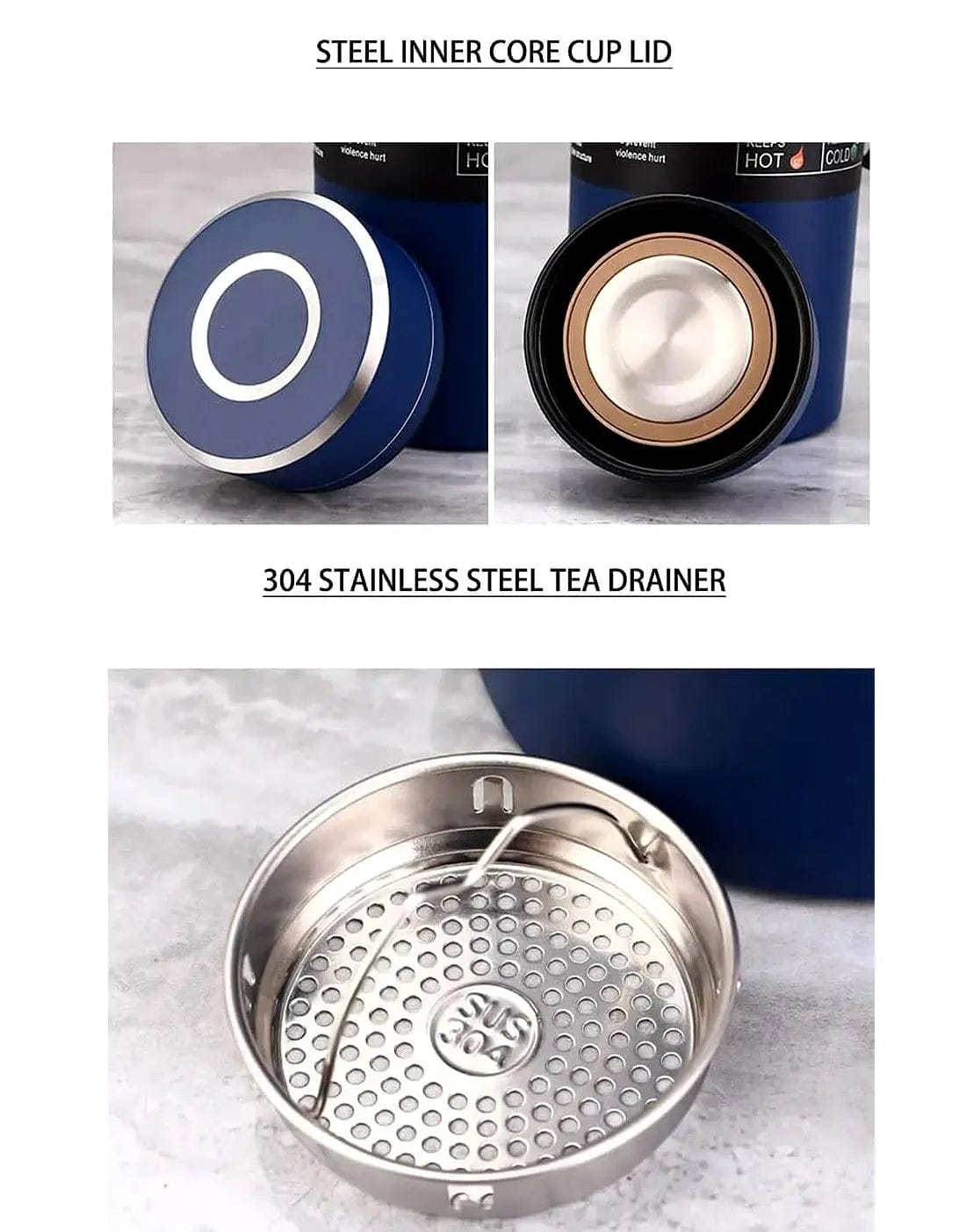 Stainless Steel Thermos Bottle – 800ml