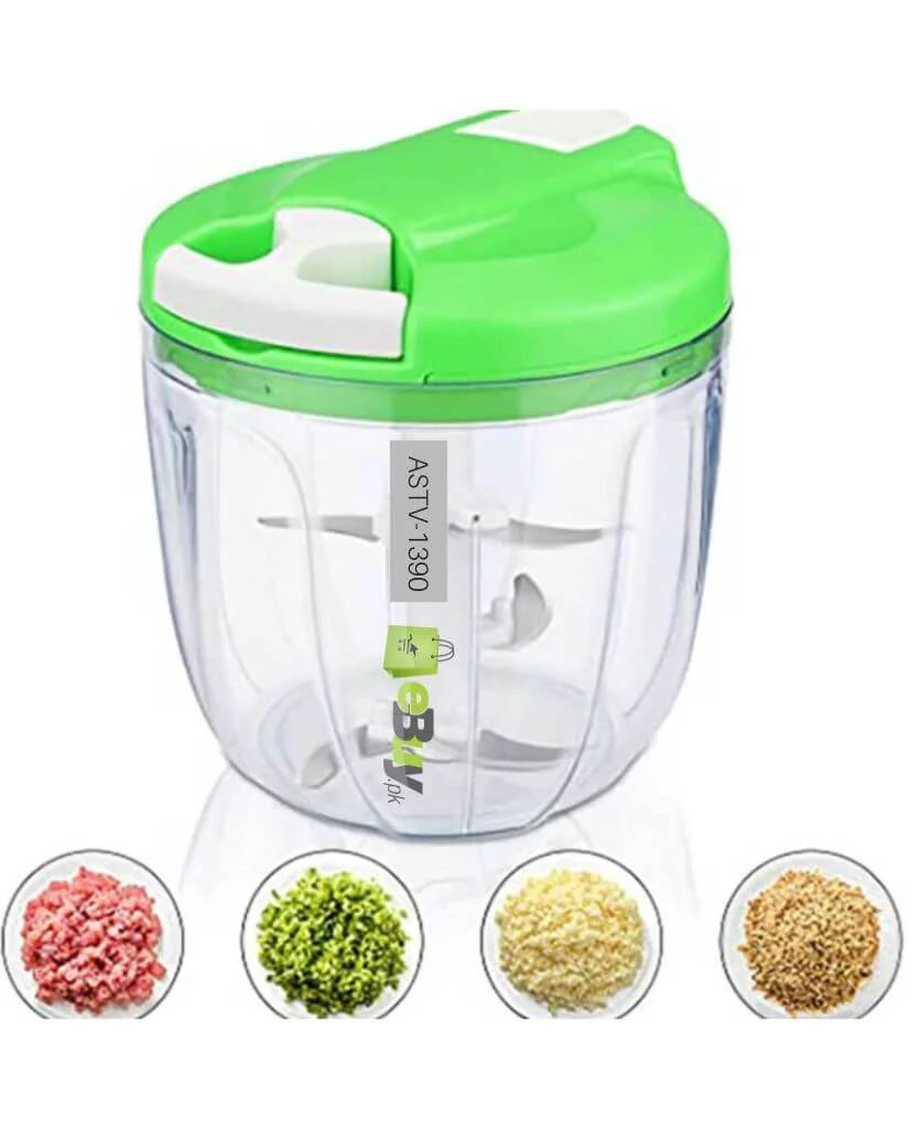 5-Blade Manual Vegetable Chopper &amp; Spin Cutter