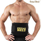 Adjustable Waist Sweat Trimmer Belt – Black