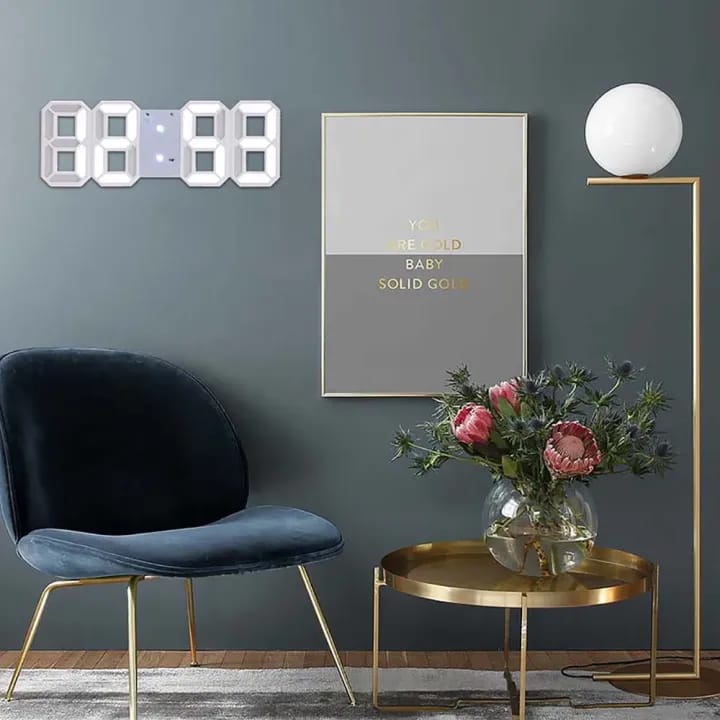 3D LED Digital Wall Clock