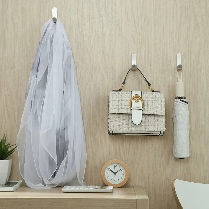 3-Piece Metal Self-Adhesive Wall Hook Set