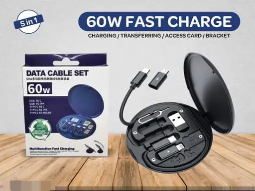 5-in-1 60W Fast Charging Data Cable