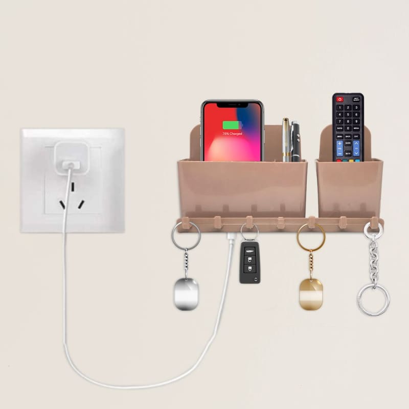 Wall-Mounted Phone Holder & Key Hanger