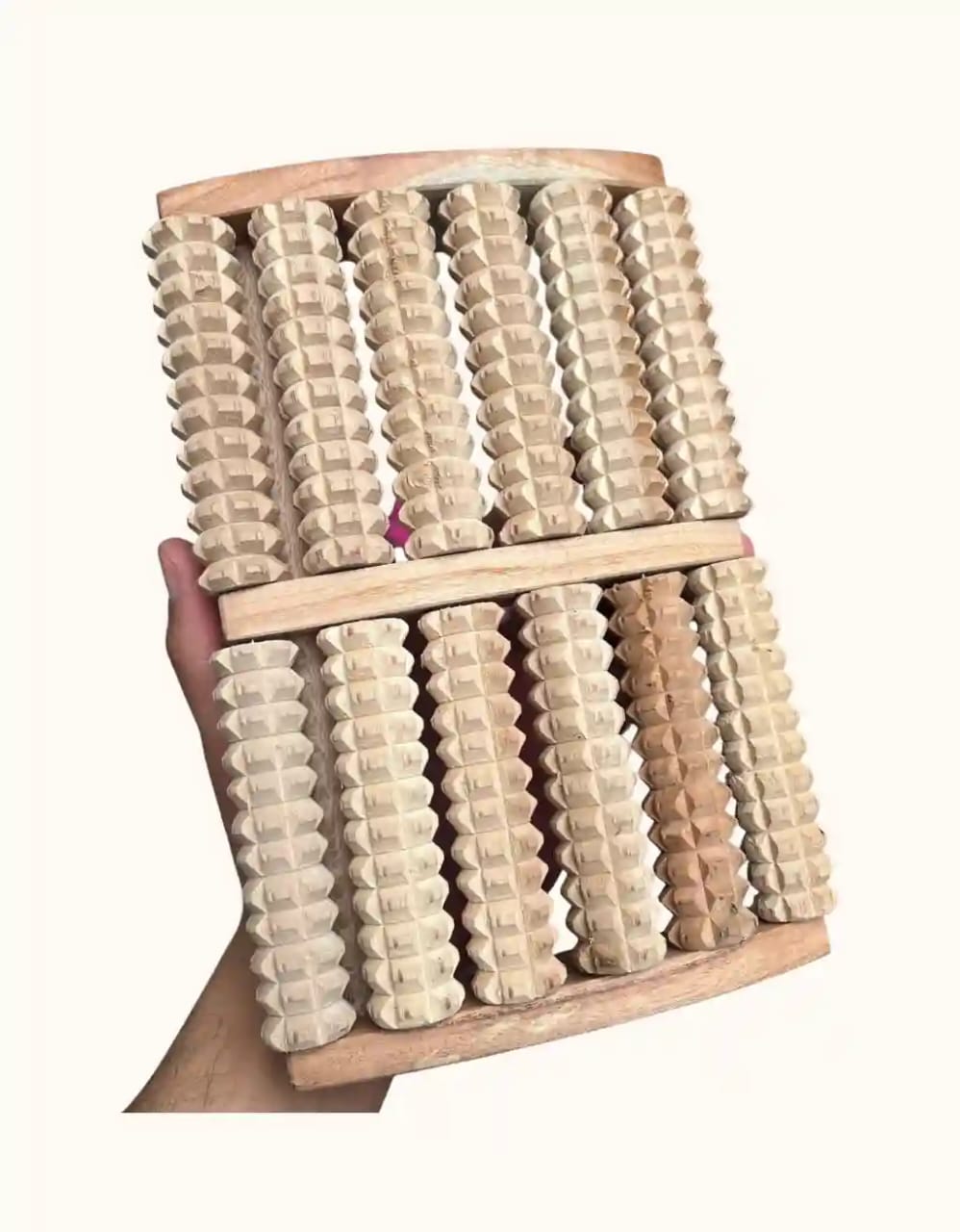 Wooden 6-Roller Foot Massager Relaxation  Foot Care