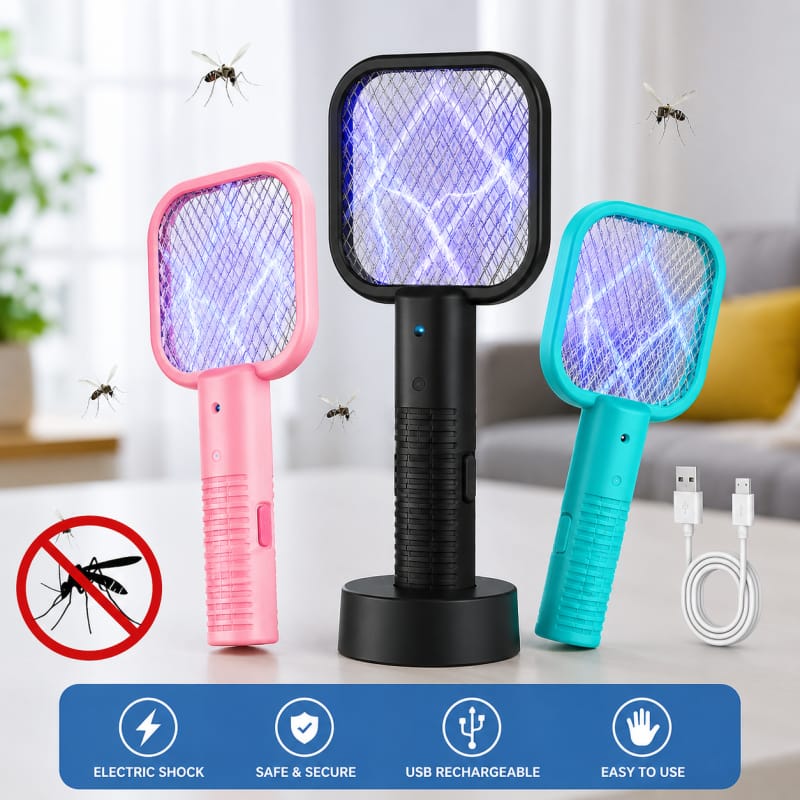 USB Rechargeable Electric Mosquito Racket