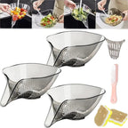 Transparent Multi-Functional Fruit Vegetable Washing Bowl