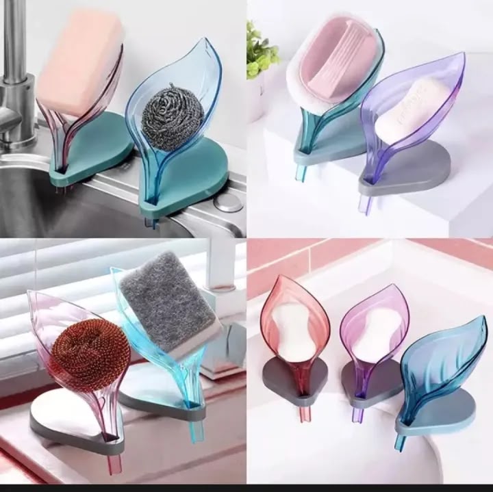Leaf-Shaped Self-Draining Soap Dish