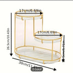 Luxury 3-Layer Cosmetic Organizer for Makeup Storage