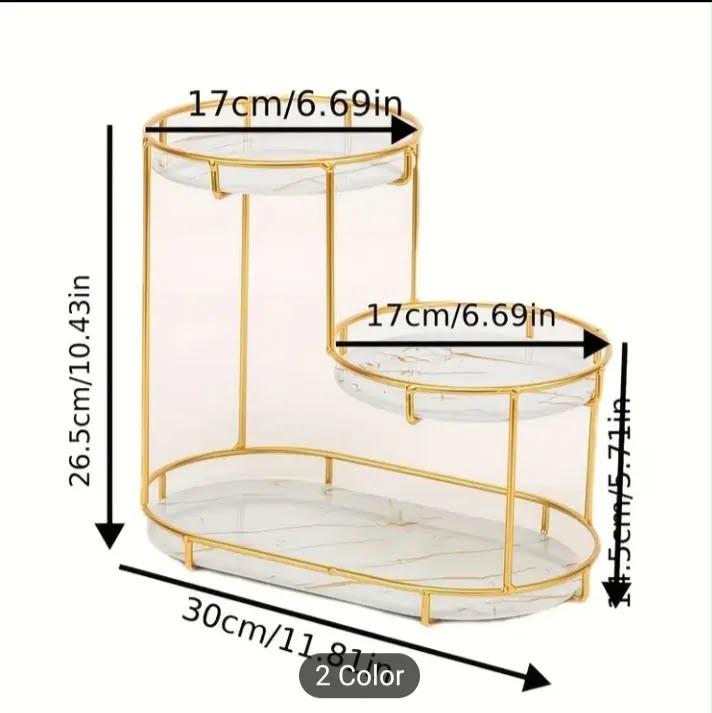 Luxury 3-Layer Cosmetic Organizer for Makeup Storage