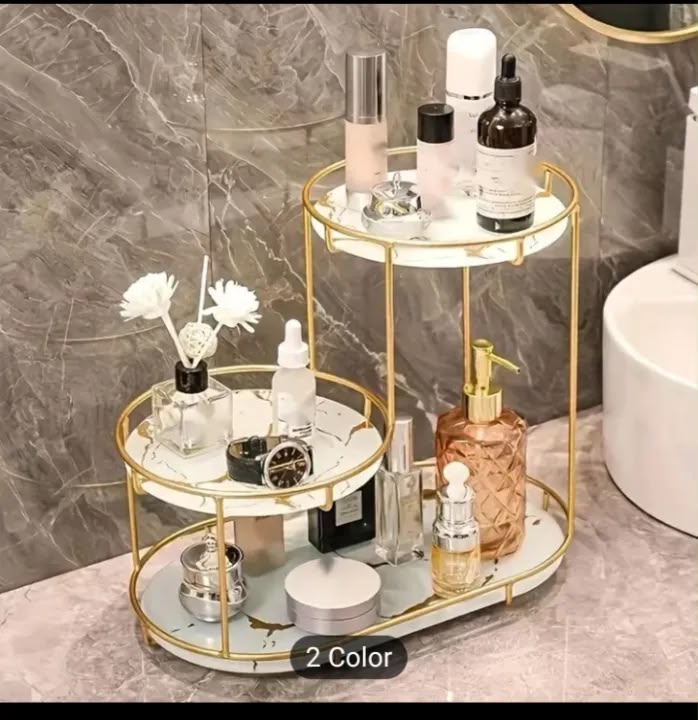 Luxury 3-Layer Cosmetic Organizer for Makeup Storage