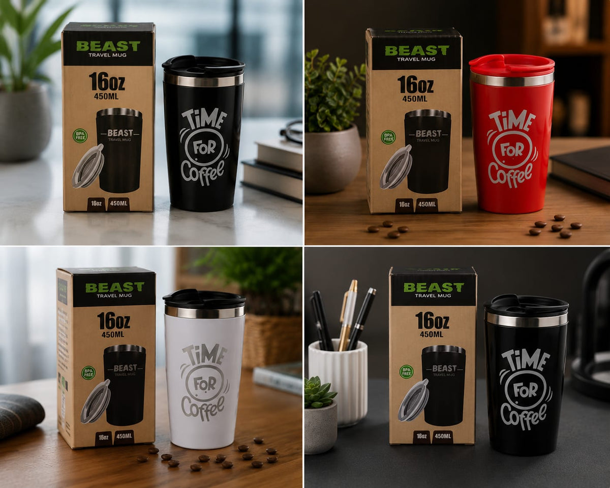 450ml Stainless Steel Coffee Mug with Lid