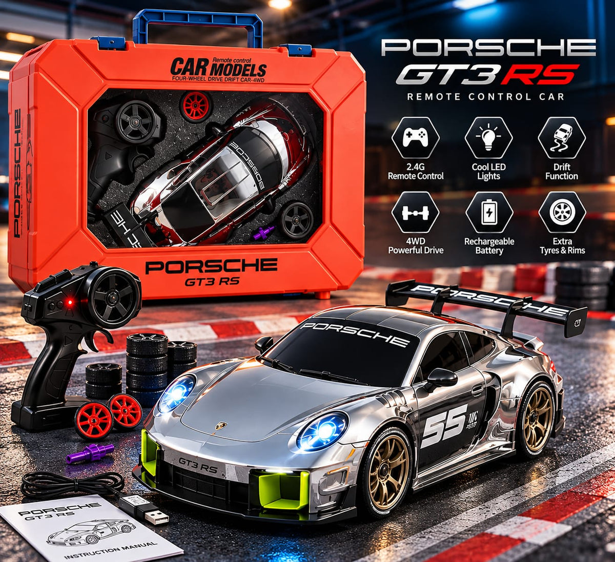 Porsche GT3 RS RC Drift Car