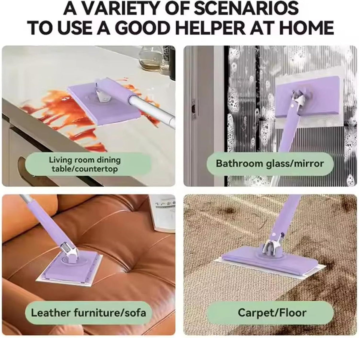 Automatic Cloth-Changing Mini Mop – 360° Rotating Head