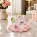 Cherry Design Glass Cup