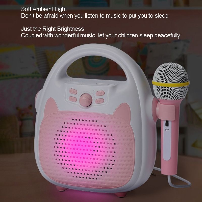 Kids Karaoke Speaker with Wired Microphone