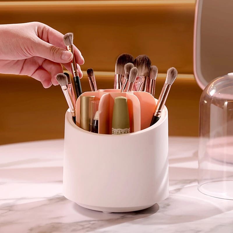 360° Rotating Makeup Brush Storage Box