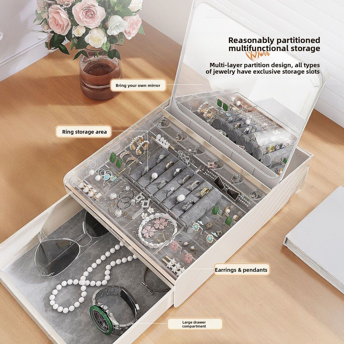 Premium Cosmetic &amp; Jewelry Organizer