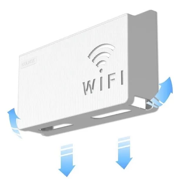 Wall-Mounted WiFi Router & Cable Organizer Shelf