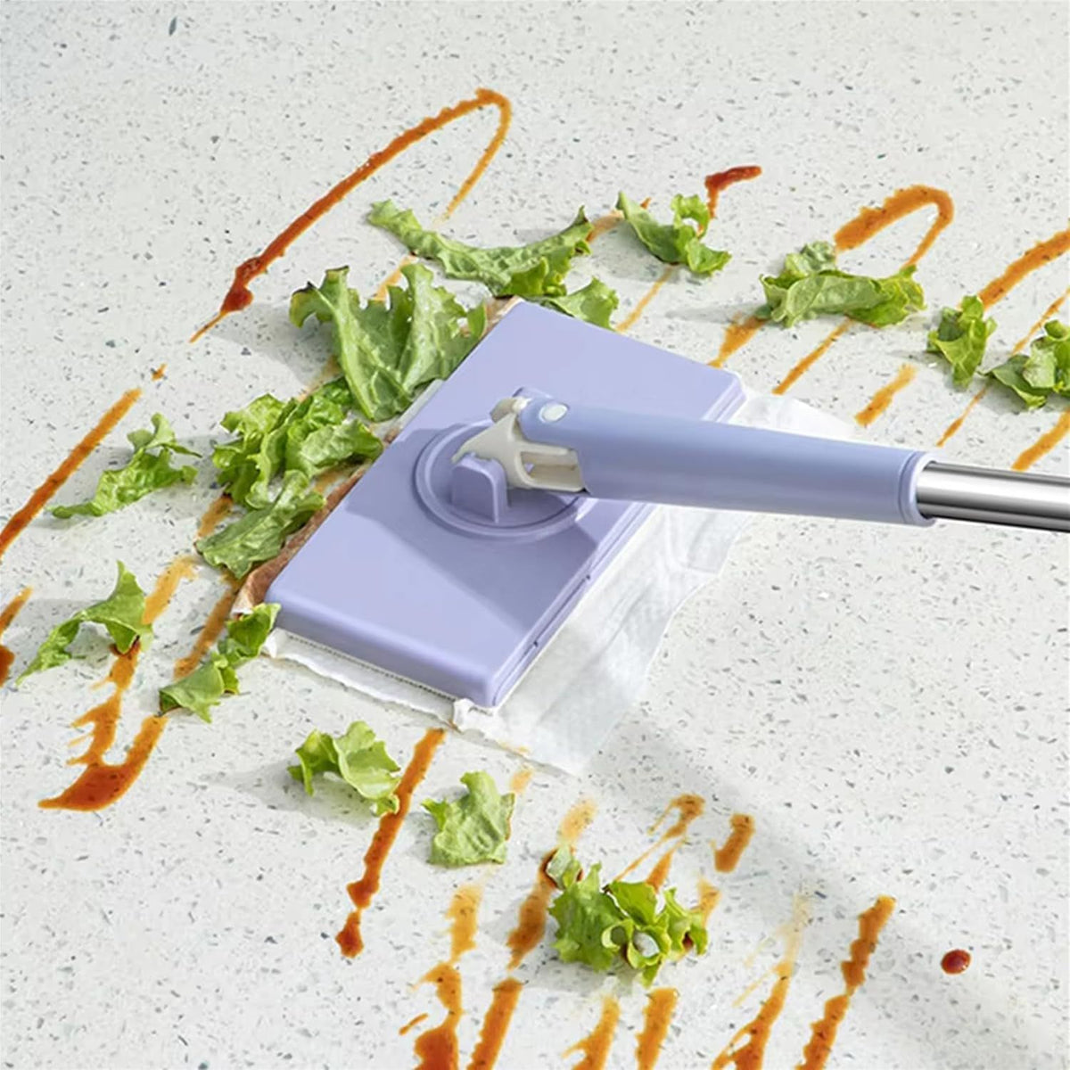 Automatic Cloth-Changing Mini Mop – 360° Rotating Head