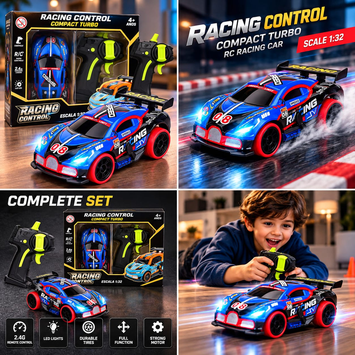 Compact Turbo RC Racing Car