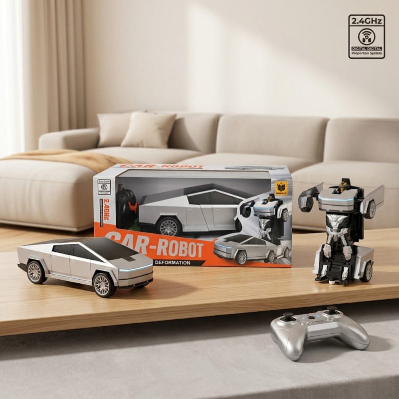 2-in-1 RC Transforming Car Robot
