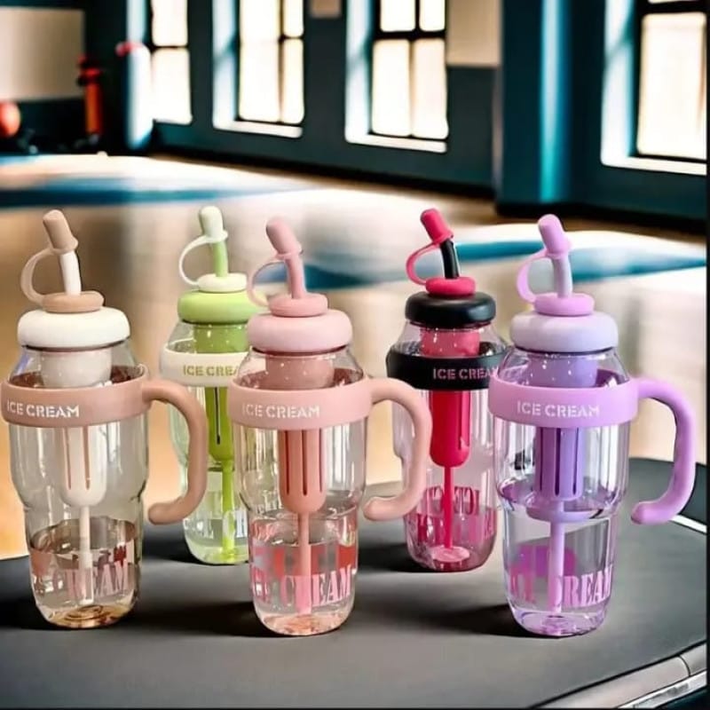 1300ml Ice Cream-Shaped Plastic Tumbler
