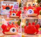 Crab Bubble Camera Toy with LED Lights & Music