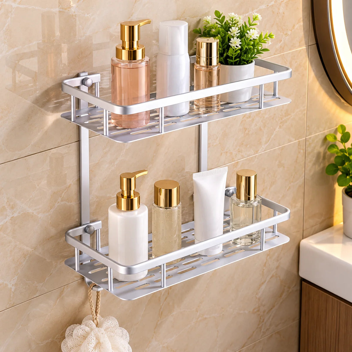 Aluminum Wall Shelf – Space-Saving Storage Organizer