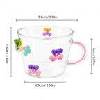 Cherry Design Glass Cup