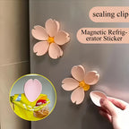 Flower-Shaped Magnetic Fridge Clips