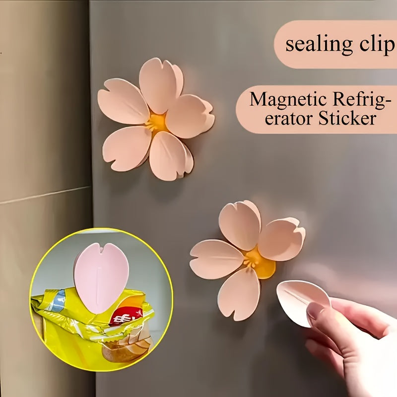 Flower-Shaped Magnetic Fridge Clips