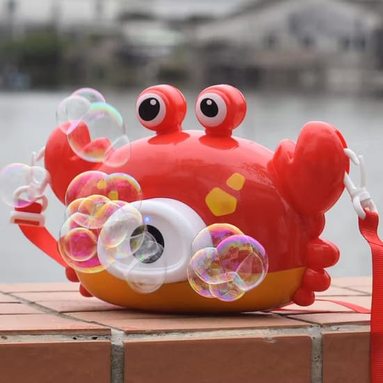 Crab Bubble Camera Toy with LED Lights & Music