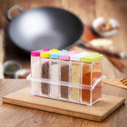6-Piece Seasoning Spice Jar Set with Crystal Tray