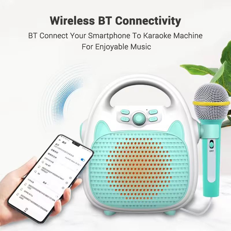 Kids Karaoke Speaker with Wired Microphone