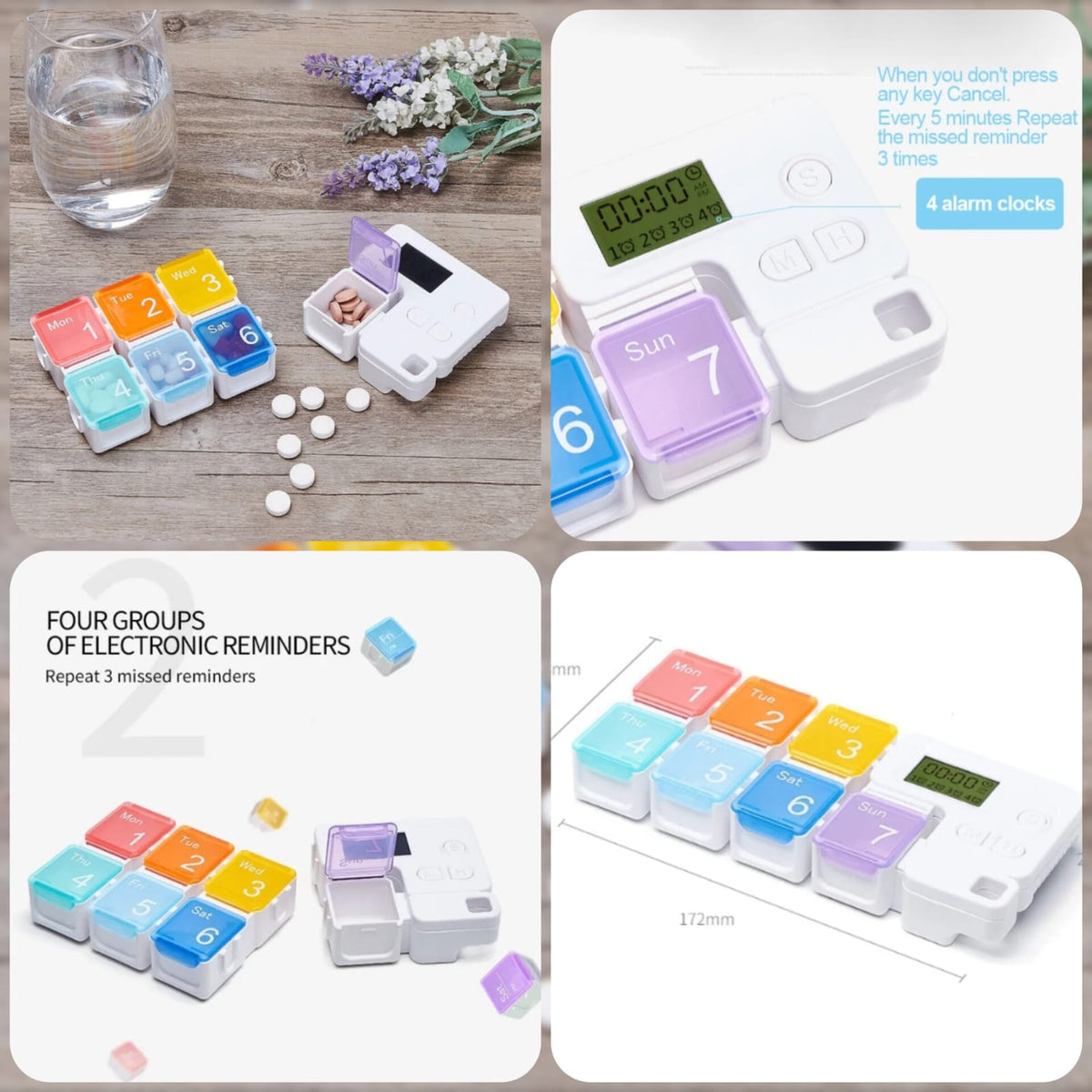Alarm Pill Box – Portable Medication Organizer
