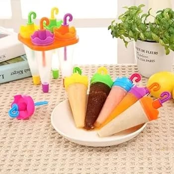 4-Piece Umbrella-Shaped Popsicle Mold Set