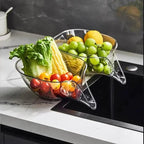 Transparent Multi-Functional Fruit Vegetable Washing Bowl