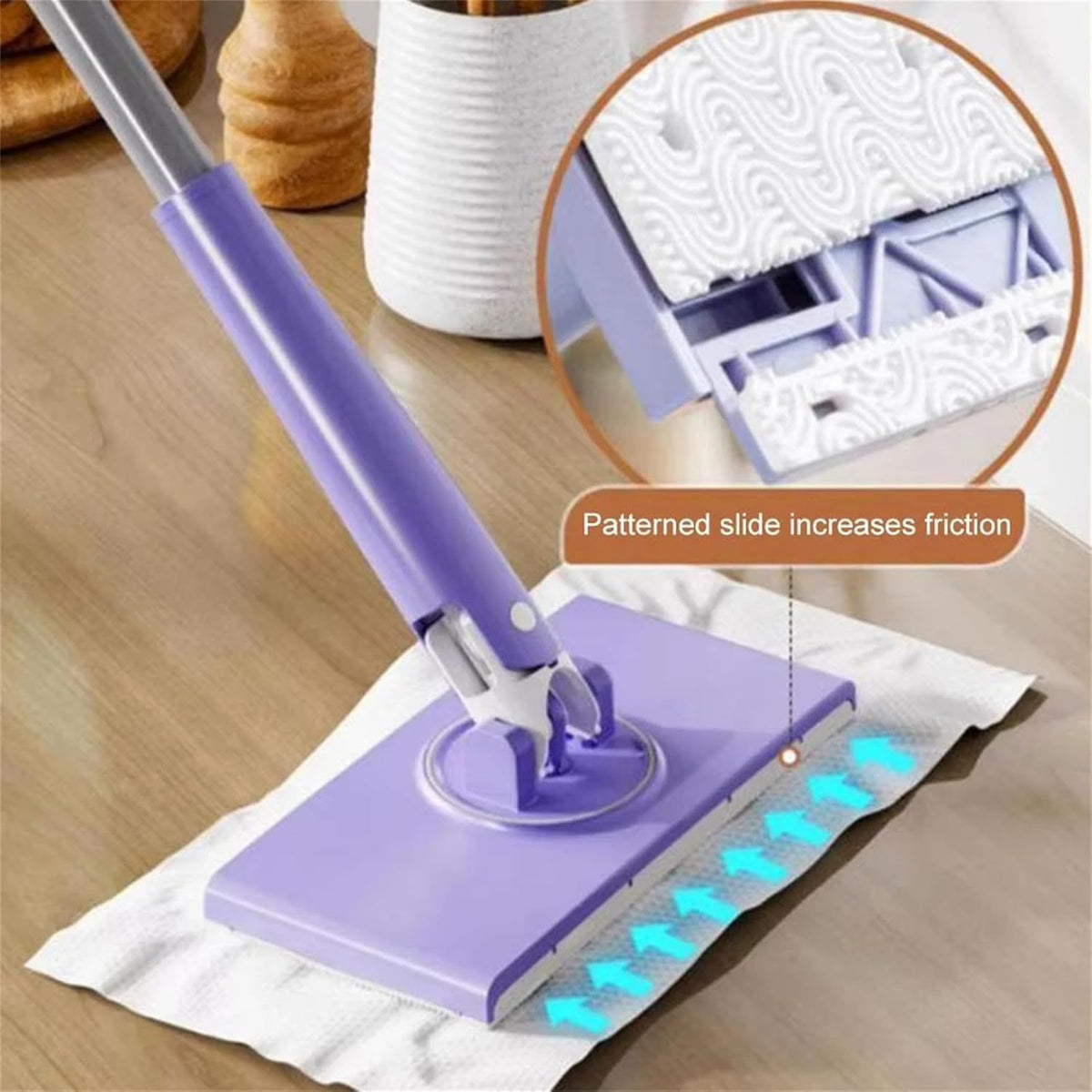 Automatic Cloth-Changing Mini Mop – 360° Rotating Head