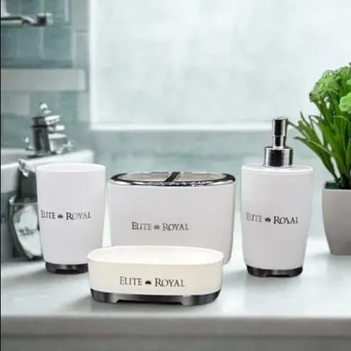 4-Piece Elegant Bathroom Accessories Set