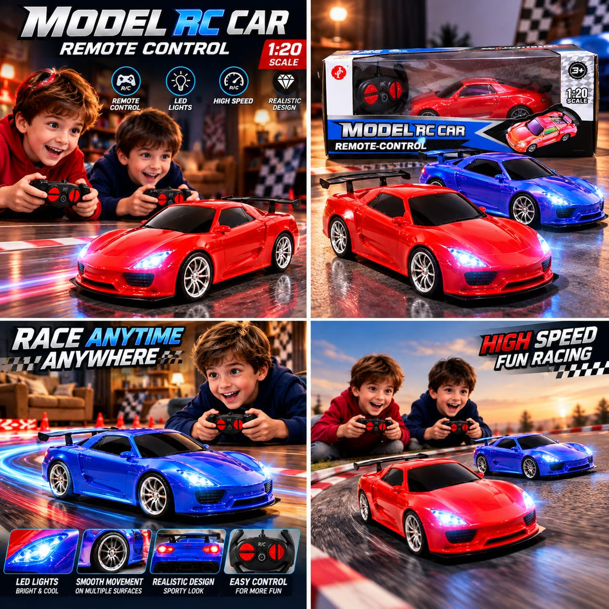 RC Street Racer Sports Car – 1:20 Scale